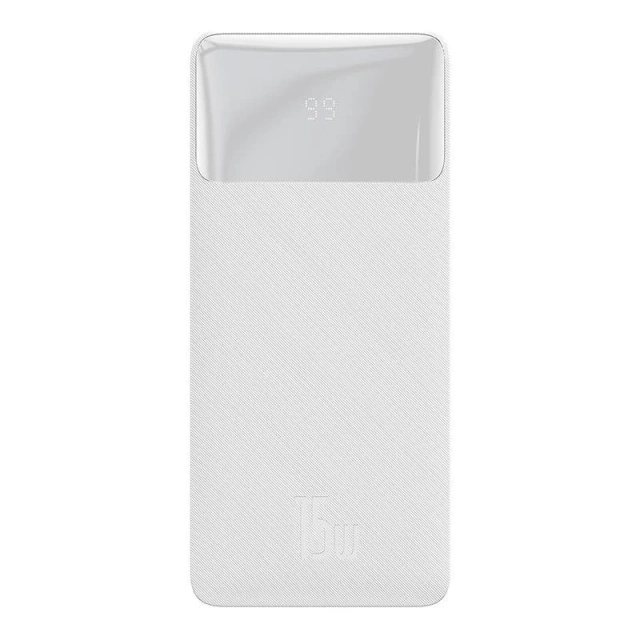 Powerbank Baseus Bipow 20000mAh, 2xUSB, USB-C, 15W (biały)