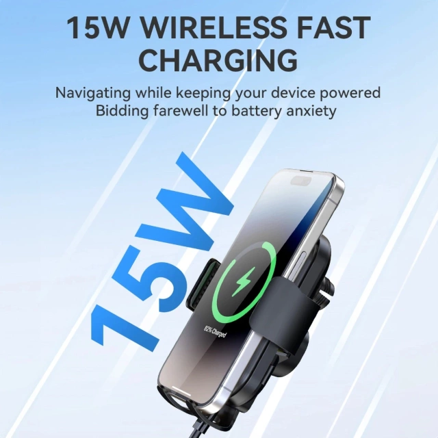 Uchwyt Wozinsky WUMID z Ładowarką Indukcyjną 15W do Auta Czarny