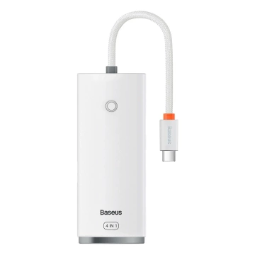 Адаптер Baseus Lite Series HUB USB Type C - 4x USB 3.0 25 см білий (WKQX030302)