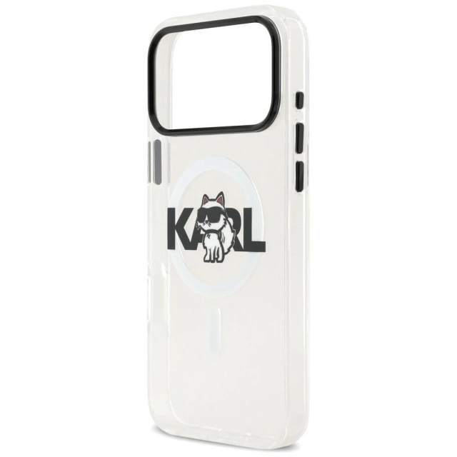 Etui Ochronne do iPhone 17 Pro Karl Lagerfeld IML Choupette Sketch MagSafe Transparentne
