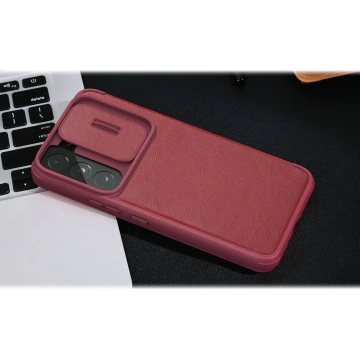 Шкіряний чохол Nillkin Qin Leather Pro для Samsung Galaxy S22 (S22 Plus) Захисний захисний чохол для камери кобура Flip Cover Brown
