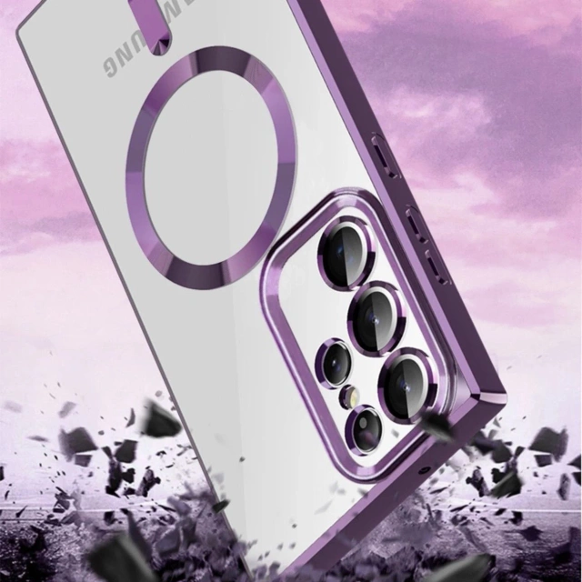 Etui Wozinsky Electroplated MagSafe do Samsung Galaxy S24 FE Srebrne