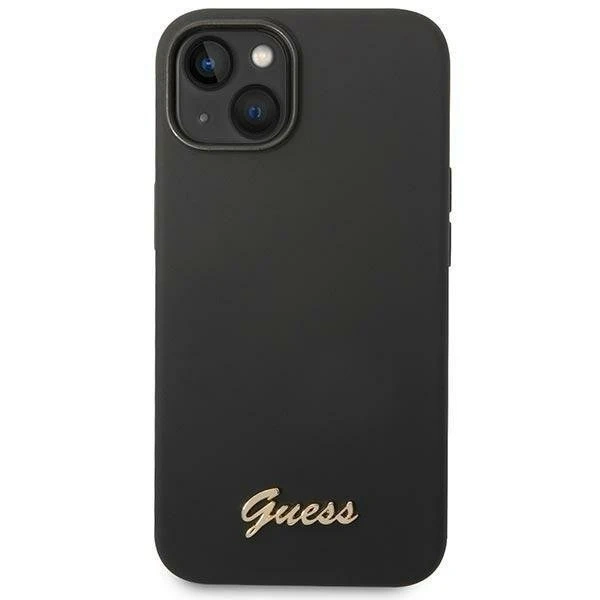 Чохол Etui Guess GUHCP14MSSLSMK для Apple iPhone 14 Plus 6,7" czarny/black Silicone Vintage Gold Logo