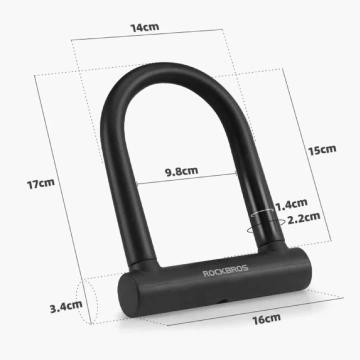 Велозамок Rockbros RKS610-BK U-lock - чорний