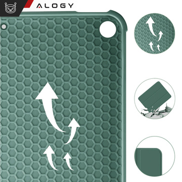 Чохол для Apple iPad 10.2 9 Gen 8/7 2021/2020/2019 Smart Pencil Case Alogy TPU Tablet Cover Green Glass