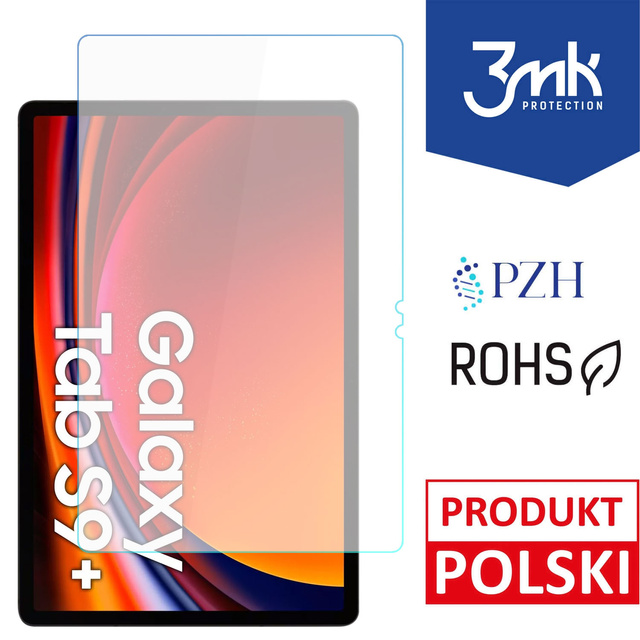 Szkło hybrydowe 3mk do Samsung Galaxy Tab S9 Plus 12.4" X810 / X816B - FlexibleGlass™
