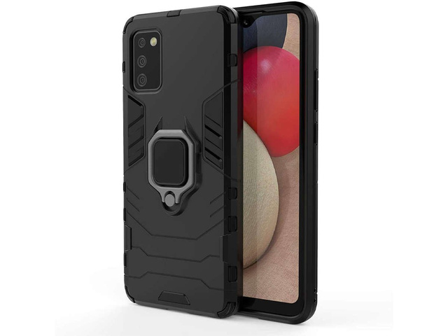 Alogy Stand Ring Armor Case für Samsung Galaxy A02s/ A03s 164 mm schwarzes Glas