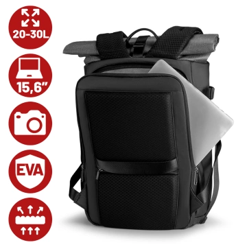 Mark Ryden Camera and Gear Backpack, Waterproof, 30L Capacity, Impact Resistant EVA, with Compartments for Accessories and a 15.6" Laptop (48×27×19 cm) – Black