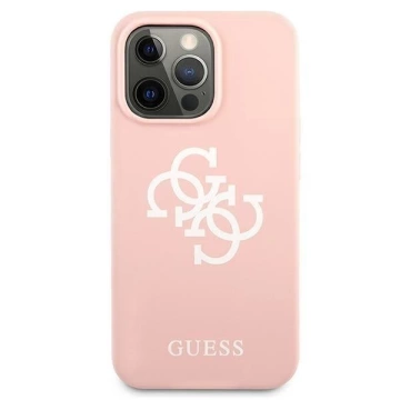 Guess GUHCP13LLS4GWPI iPhone 13 Pro / 13 6,1" różowy/pink hard case Silicone 4G Logo