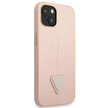 Guess GUHCP14MPSATLP case for Apple iPhone 14 Plus 6.7" pink/pink hardcase SaffianoTriangle Logo
