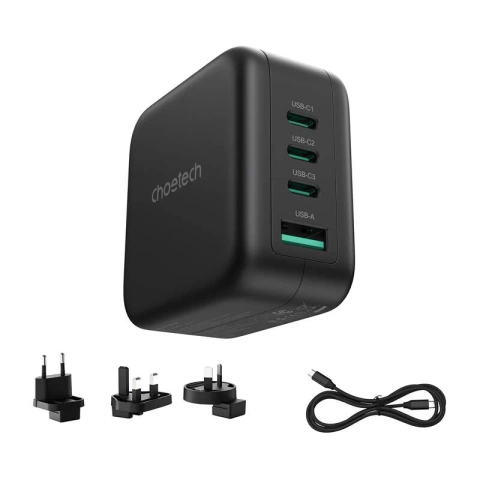 Nabíjačka Choetech PD6055 GaN 70W USB-C USB-A s adaptérmi
