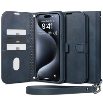 Peňaženka Etui Spigen "S"; Pre Apple iPhone 15 Pro Navy