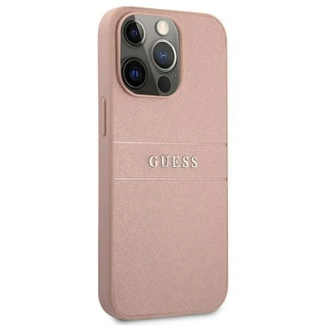 Guess GUHCP13XPSASBPI iPhone 13 Pro Max 6.7" рожевий/рожевий твердий чохол Saffiano Stripe