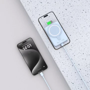 Magnetická powerbanka PB11 Lifemag Magsafe Power Bank 10000 mAh modrá