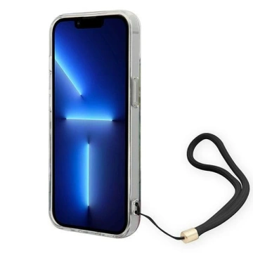 Etui Guess GUOHCP14SHFLSB für Apple iPhone 14 6,1" niebieski/blue Hardcase Flower Strap