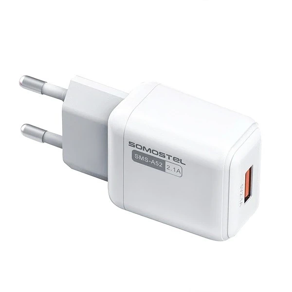 Зарядний пристрій Somostel USB 2.1A 10W SMS-A52 Білий