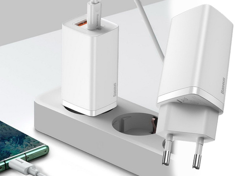 Baseus GaN2 Lite USB USB-C 65W EU quick charger White