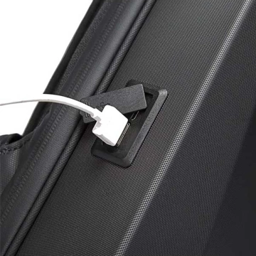 Bange voděodolný batoh na 15,6" notebook, městský cestovatel, 45x30x16 cm, do práce, do letadla, pánské, dámské, s USB portem Černá