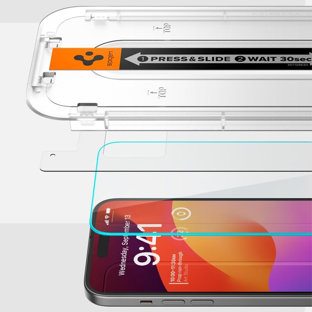 2x Tvrzené sklo pro iPhone 15 Spigen Glas.TR "EZ FIT" Čiré