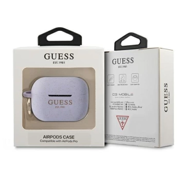 Guess GUAPSGGEU AirPods Pro kryt purpurově/fialový silikonový třpyt