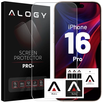 Gehärtetes Glas für Apple iPhone 16 Pro Displayschutzfolie 9H Alogy Heavy Pro™️