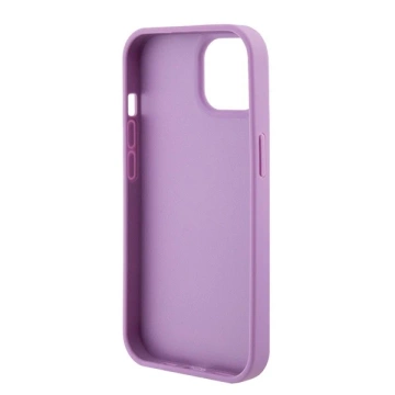 Etui Guess GUHCP15SP4EPMU pre iPhone 15 6,1" fioletovy/svetlofialove pevne puzdro Leather 4G Lisované
