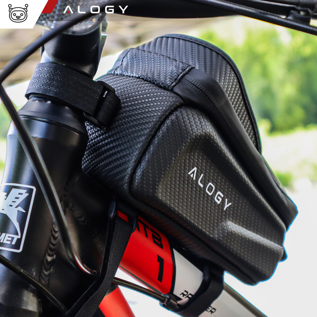 Pouzdro na cyklistickou brašnu na telefon 6,7 palcová brašna držák na rám na kolo prostorný 2l voděodolný Black Alogy