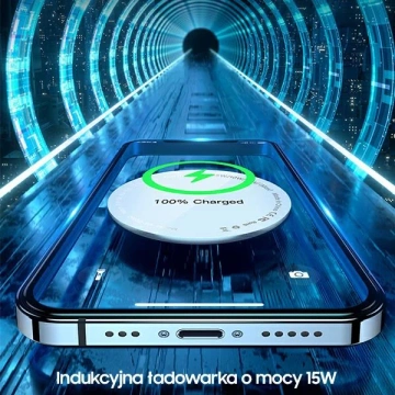 USAMS Induktionsladegerät US-CD160 magnetisch W2 15W Aluminium iPhone 12 Serie Silber/Silber CD160DZ01