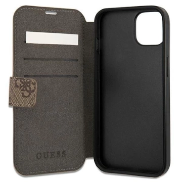 Guess GUBKP13S4GDBR iPhone 13 mini 5.4 "braun / braunes Buch 4G Stripe