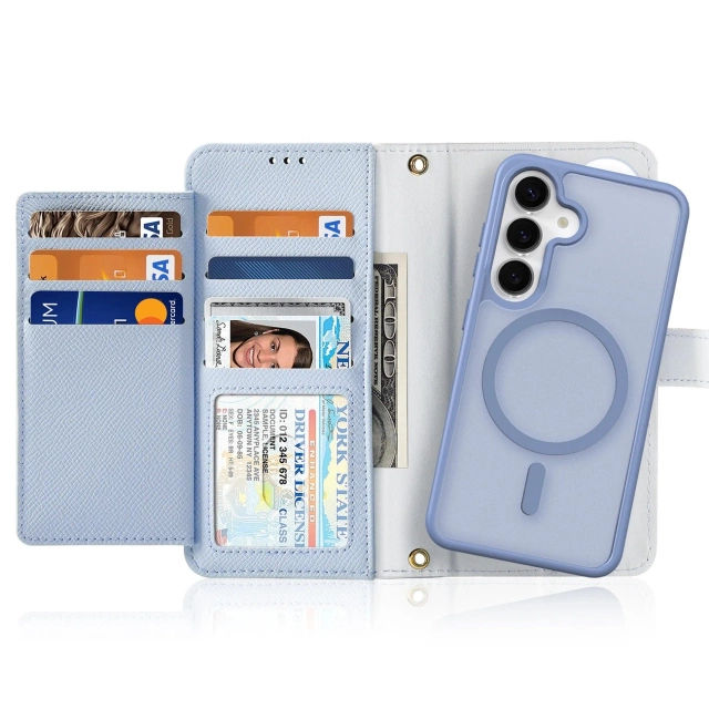Samsung Galaxy S25 Dux Ducis Lava Leather Case Blue