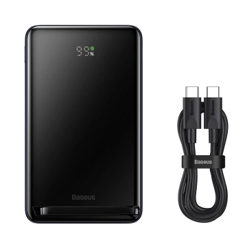 Baseus Magnetic Bracket 10000mAh 20W powerbank with MagSafe - blue USB-C cable 60W 0.5m