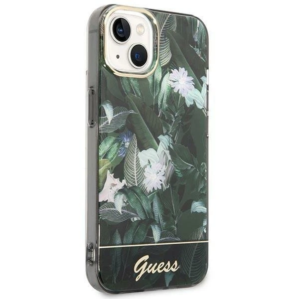 Etui Guess GUHCP14SHGJGHA для Apple iPhone 14 6,1" зелений/зелений жорсткий чохол Jungle Collection