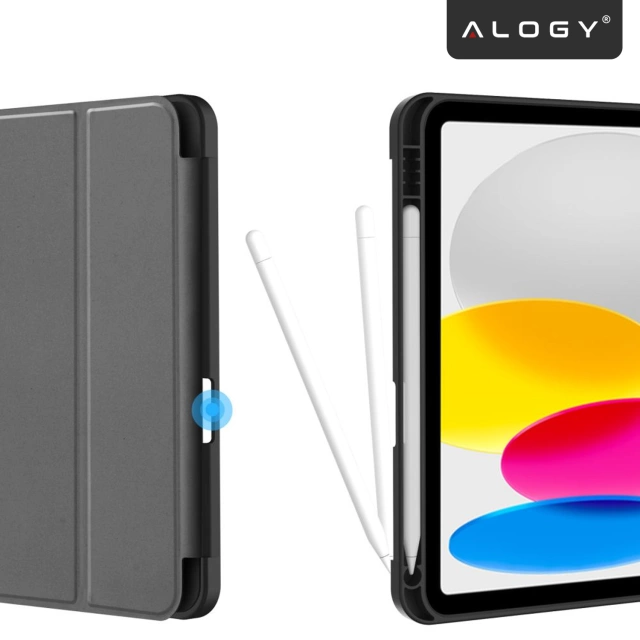 Alogy Book Cover Pencer Case Ochranné puzdro s držiakom pera pre Apple iPad Air 4 2020 / Air 5 2022 10,9" čierne