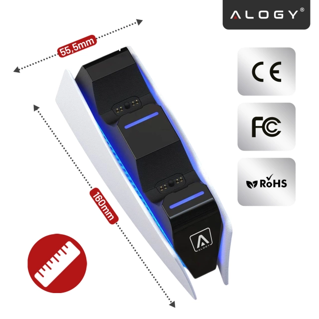 Подвійна док-станція для контролера PlayStation 5 PS5 Pad White