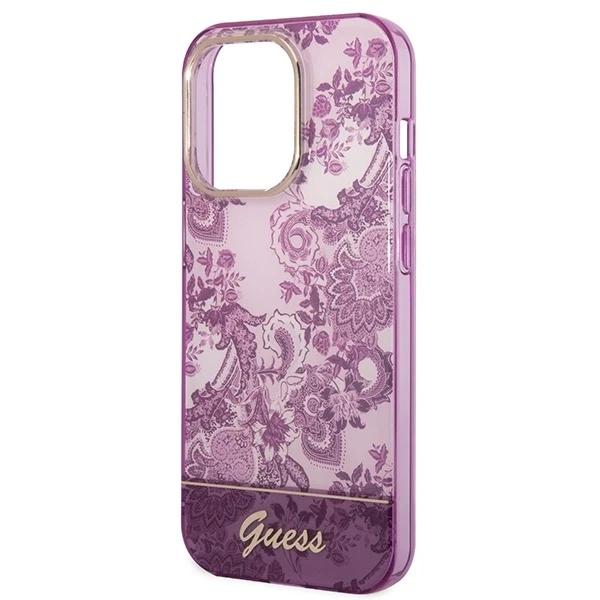 Чохол Etui Guess GUHCP14XHGPLHF для Apple iPhone 14 Pro Max 6,7" fuksja/fuschia hardcase Porcelain Collection