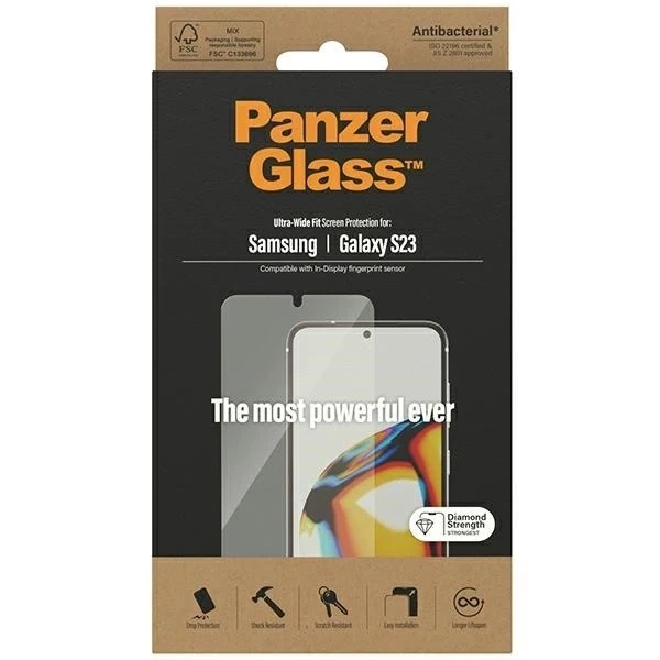 Tvrdené sklo PanzerGlass Ultra-Wide Fit pre Samsung Galaxy S23 s CamSlider