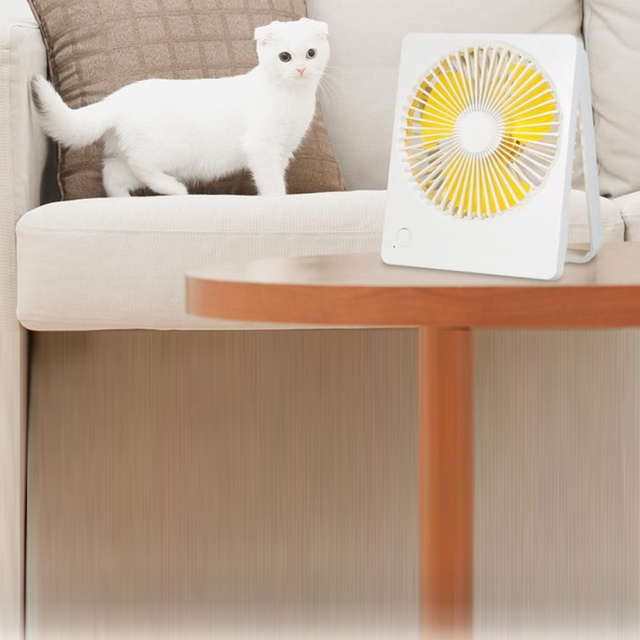 Alogy noiseless fan Mini Folding desk fan adjustable White