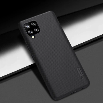 Nillkin Super Frosted Shield verstärkter Hüllenständer für Samsung Galaxy A42 5G schwarz