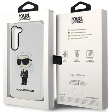 Protective phone case Karl Lagerfeld KLHCS23MHNIKTCT for Samsung Galaxy S23 Plus S916 transparent hardcase Ikonik Karl Lagerfeld