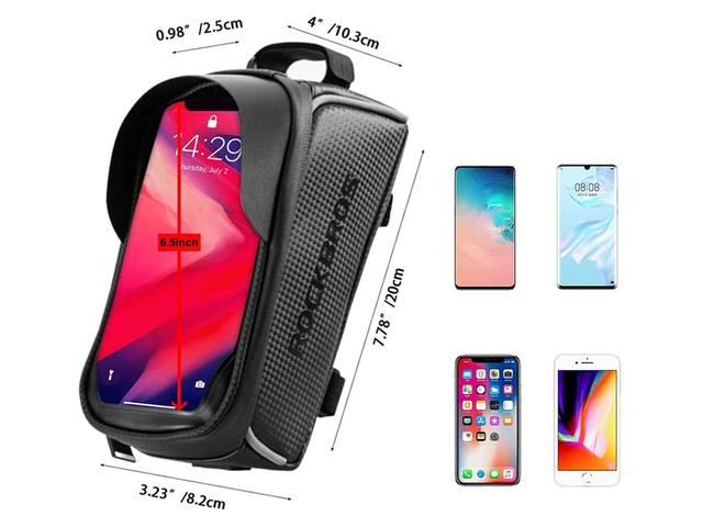 Pouch bag bicycle holder RockBros 017-1BK frame bicycle pannier Black