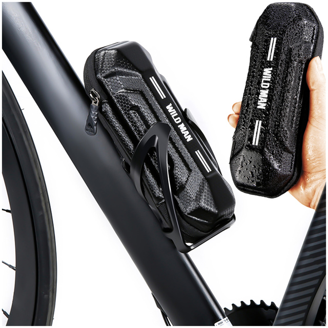 Pouch Wildman XT11 bicycle pannier bag for a bicycle instead of a 0.5L water bottle holder Black
