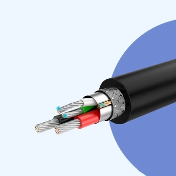 Uzelený kábel USB – micro USB 2.4 A 480 Mb/s 1,5 m čierny (US289 60137)