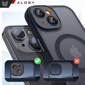 Чохол для Apple iPhone 13 Alogy MagSafe Hybrid Matte Case Matte Cover with Lens Protection Black