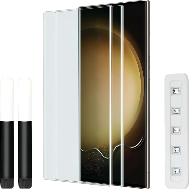 Загартоване скло Glastify UVTG 2-PACK для Samsung Galaxy S23 Ultra Clear