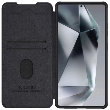 Чохол для Samsung Galaxy S25 Ultra Nillkin Qin Pro чорний з відкидною кришкою