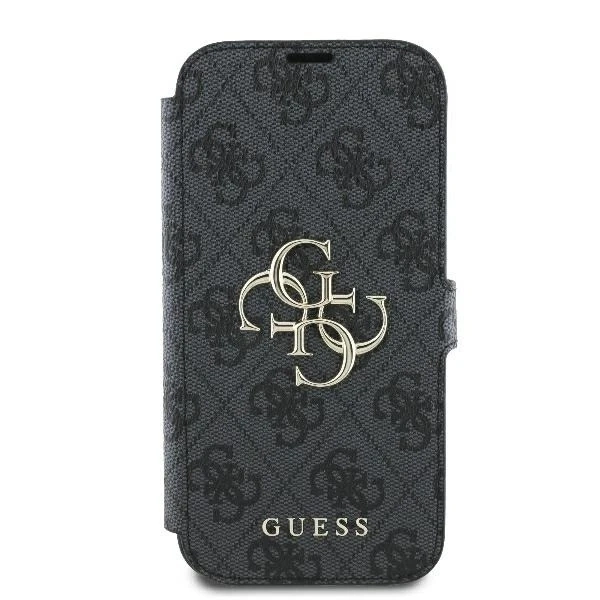 Чохол Guess 4G Metal Logo Book для iPhone 16 Pro 6,3″ – чорний