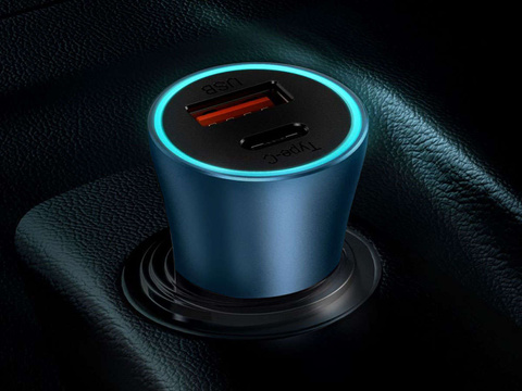 Автомобільний зарядний пристрій Baseus USB USB-C QC3.0 PD 40W Blue