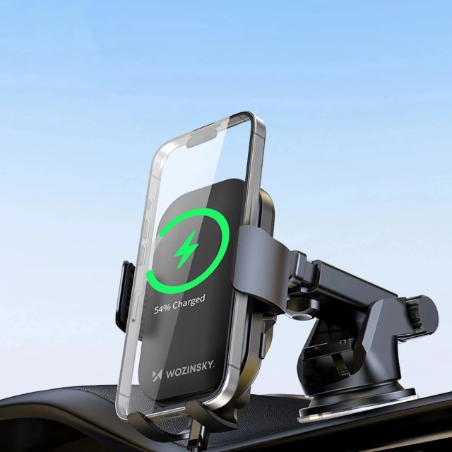 Uchwyt Wozinsky WUMID z Ładowarką Indukcyjną 15W do Auta Czarny