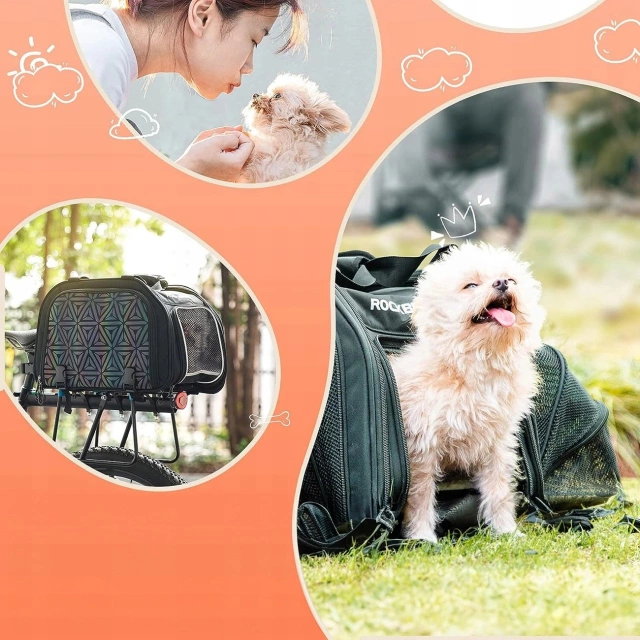 Велосипедна сумка Rockbros 30140028001 для котів і собак - чорна