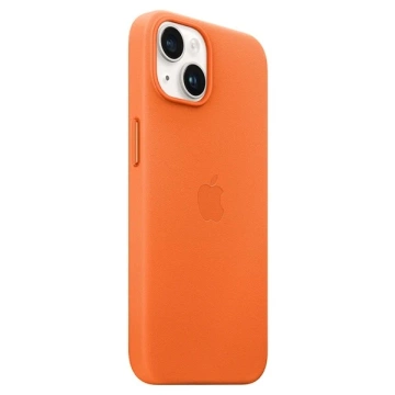 Pouzdro Apple MPPF3ZM/A pro iPhone 14 Plus 6,7" oranžové/oranžové kožené pouzdro MagSafe